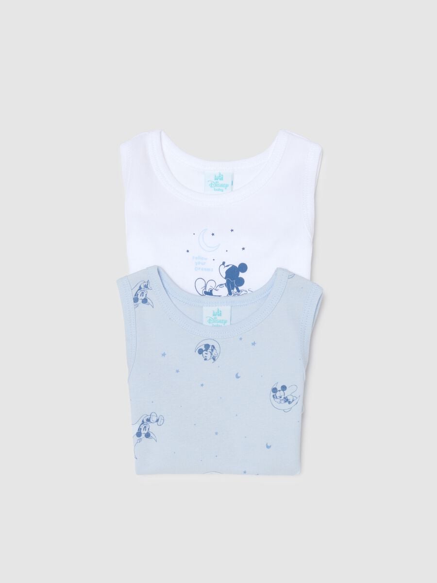 Bipack body in puro cotone multicolor da neonato con stampe Topolino_3