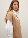 Brown long cotton-blend waistcoat with buttons and pockets_0