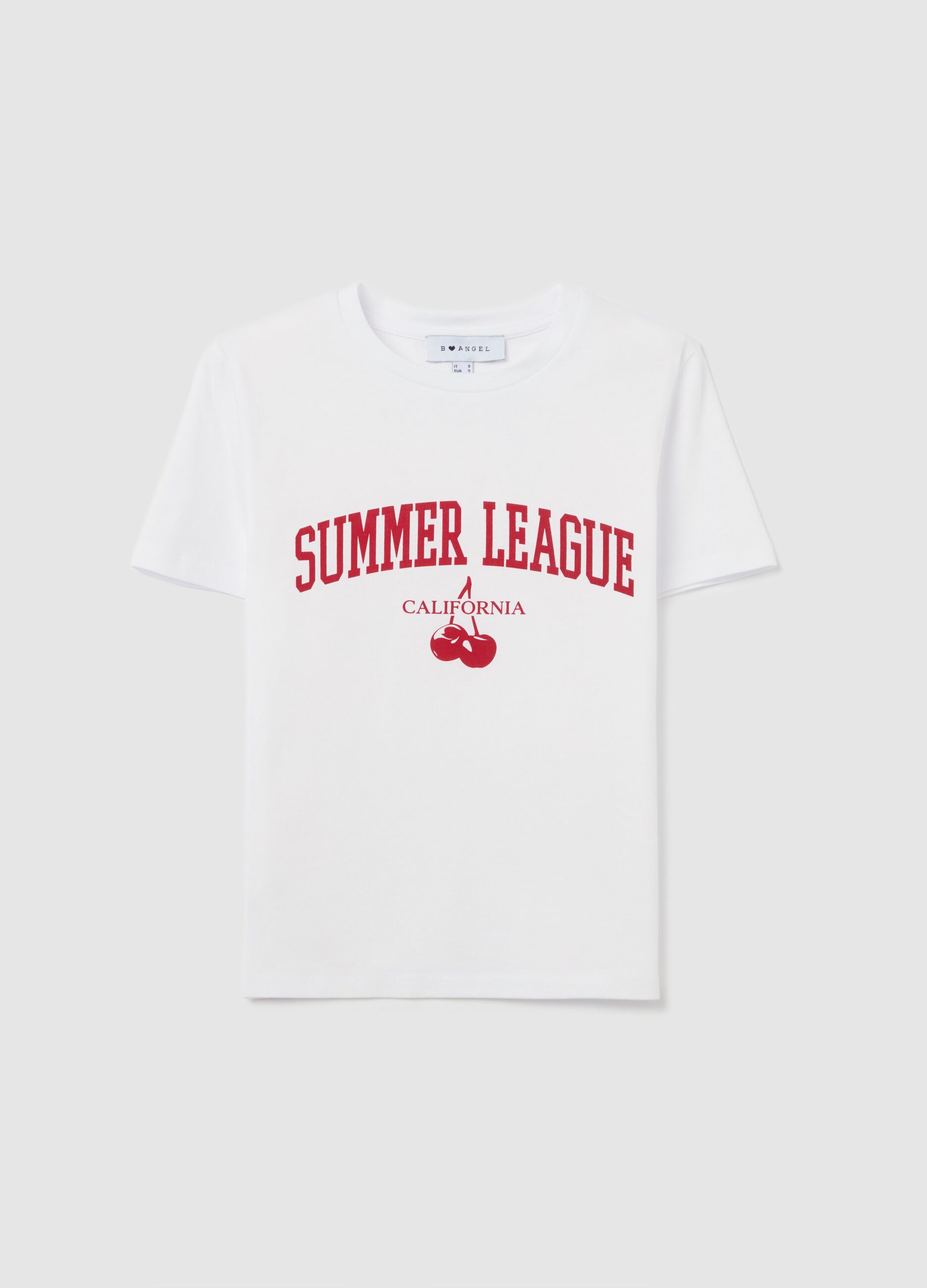 Crop T-shirt with lettering print