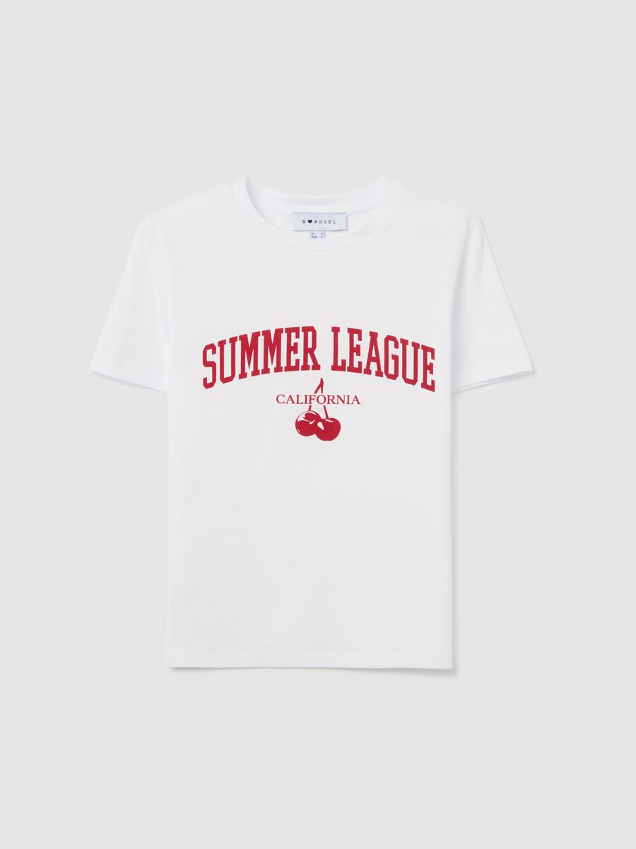 Crop T-shirt with lettering print_4
