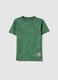 Green pure cotton regular fit t-shirt for boys with print_0