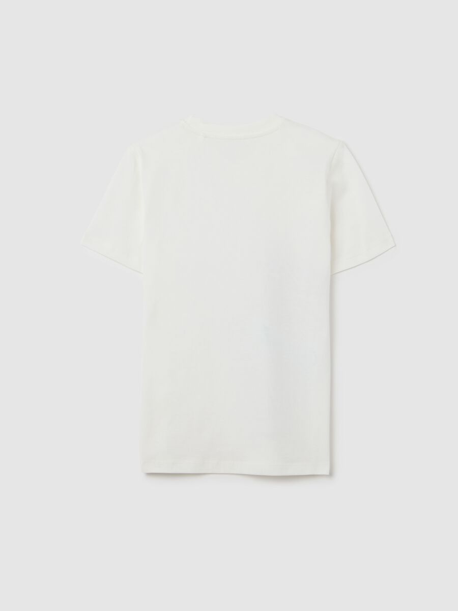 White pure cotton T-shirt for boys_4