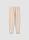 Beige stretch-fabric pyjama trousers_0