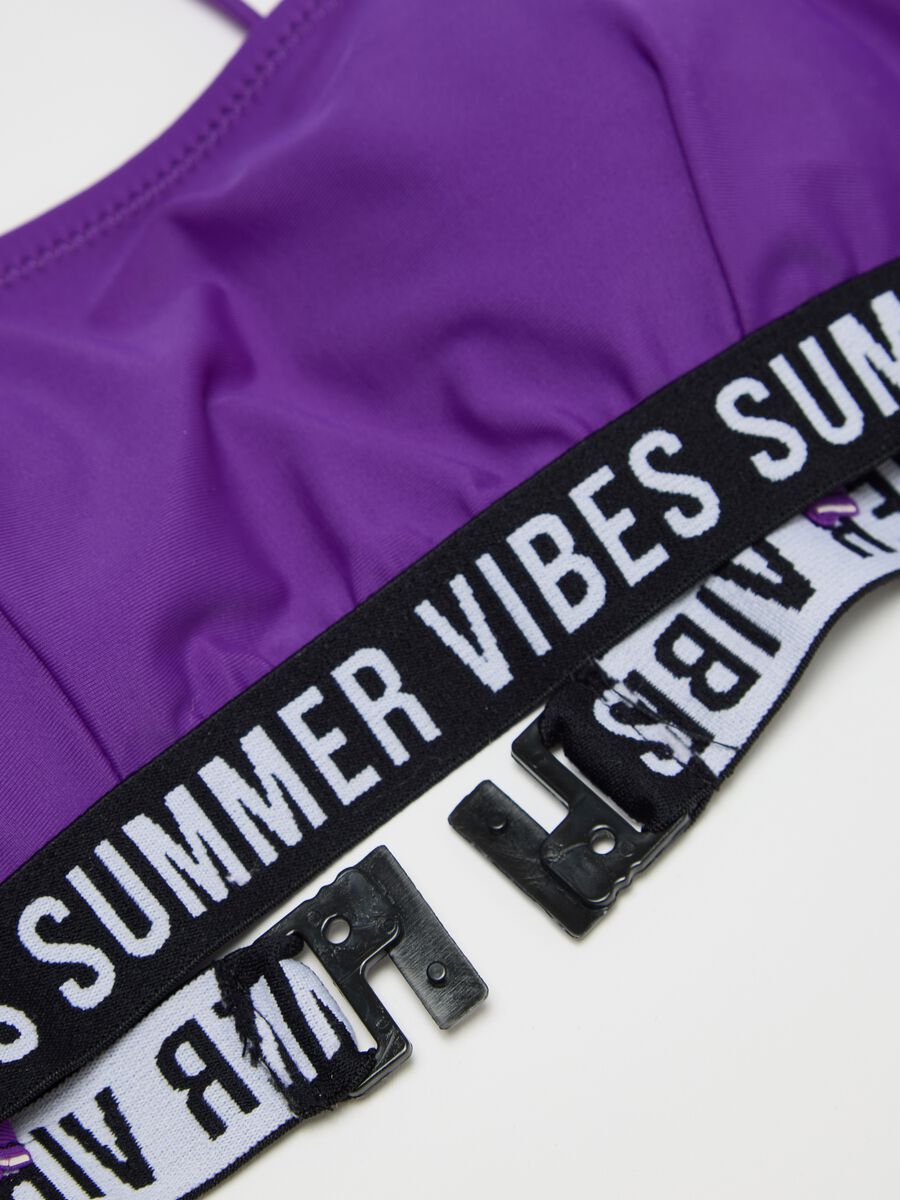 Bikini da ragazza in tessuto elasticizzato viola_2