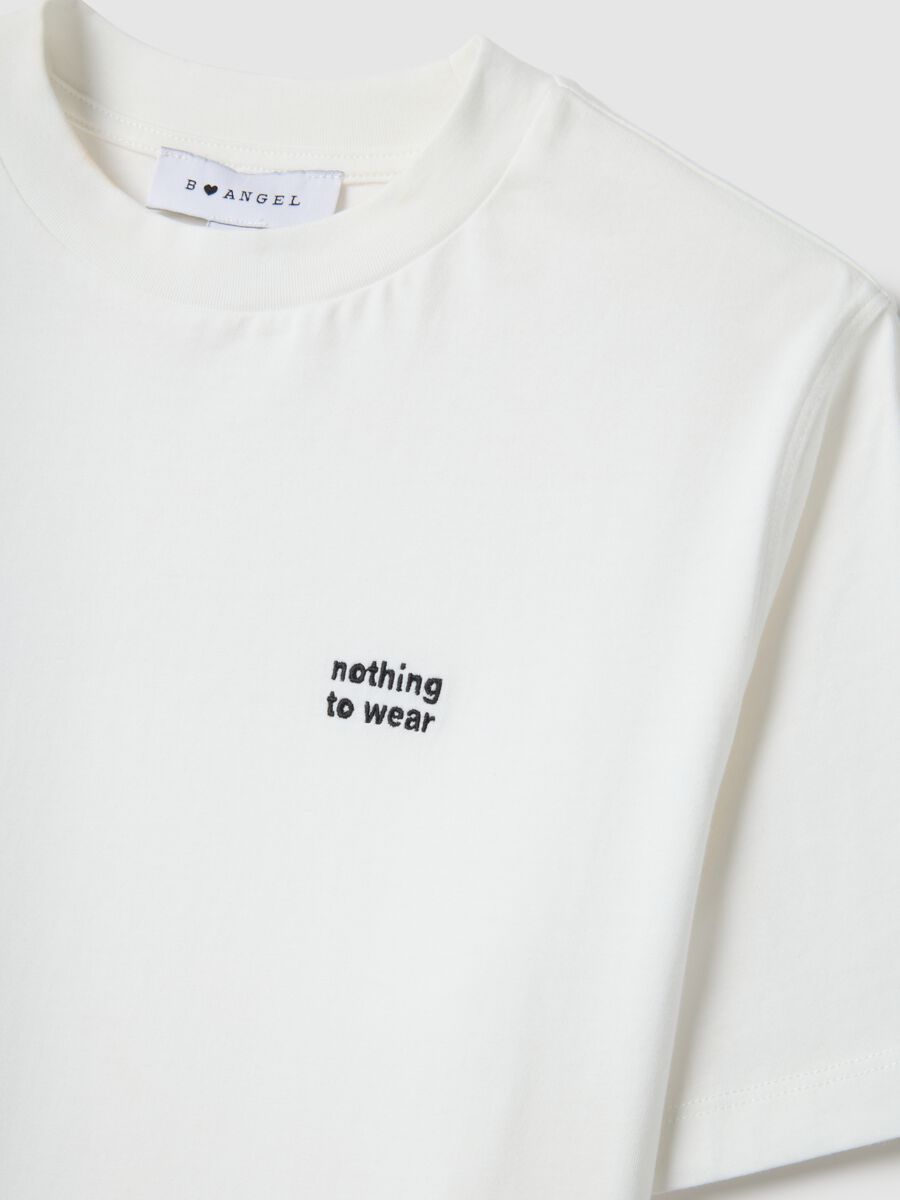 White Pure Cotton T-shirt Relaxed Fit_5