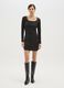 Black long-sleeve fitted dress_0