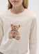 Girl's pure cotton beige T-shirt with print_2