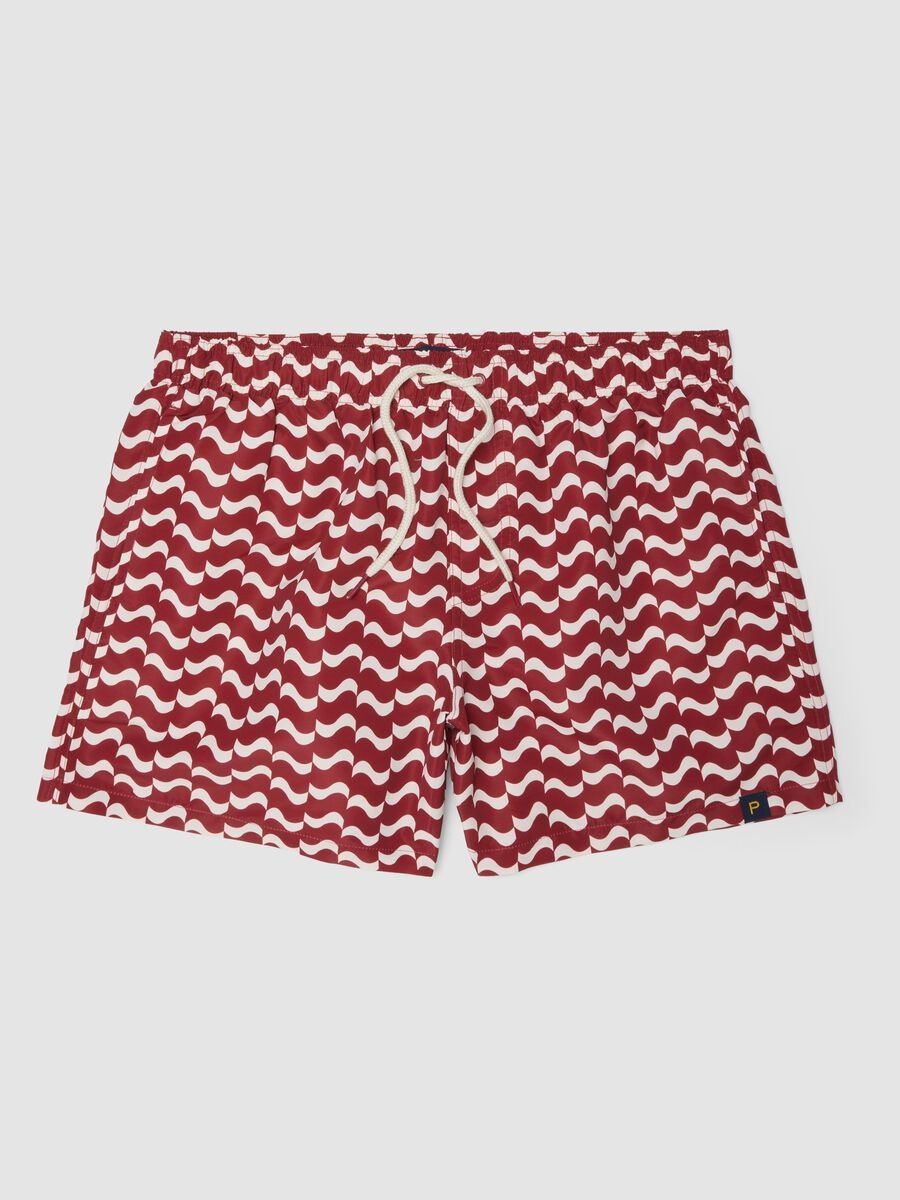 Boxer mare rosso con fantasia ondulata_0