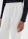 Girls' white regular fit pure cotton joggers_2