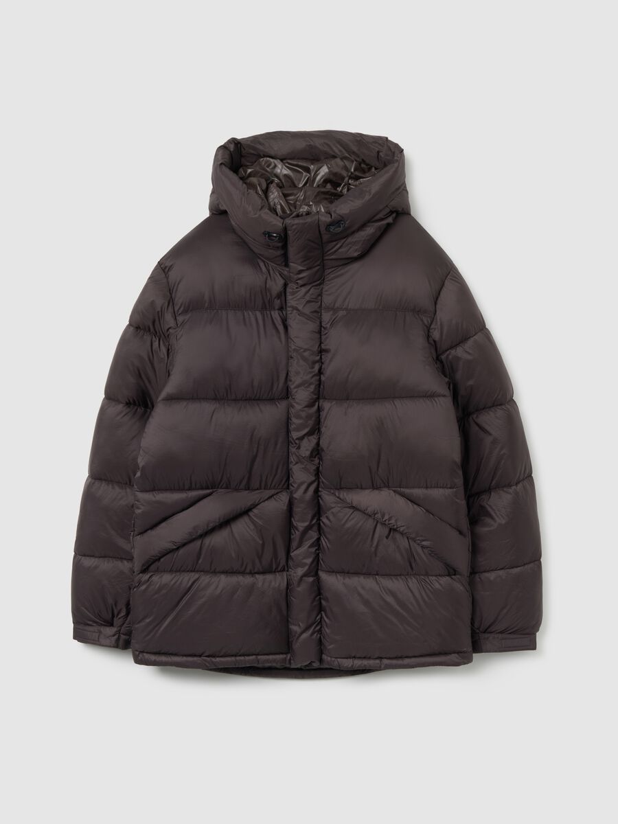 Brown The Iconic Puffer Jacket with Adjustable Hood_4