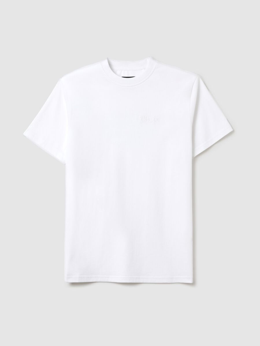 White Regular Fit Branded T-shirt_5