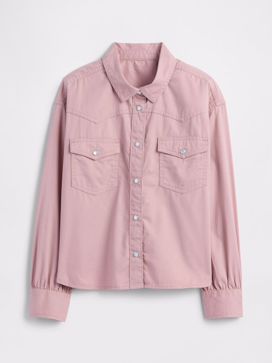Pink shirt with button pockets_0