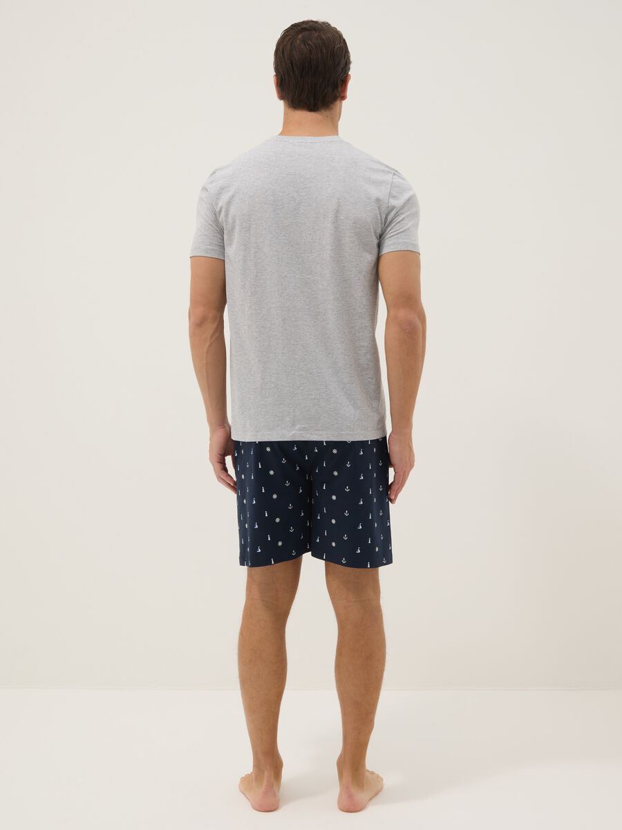 Grey and blue pure cotton jersey pyjamas_2