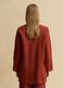 Long oversized pure red linen shirt_3