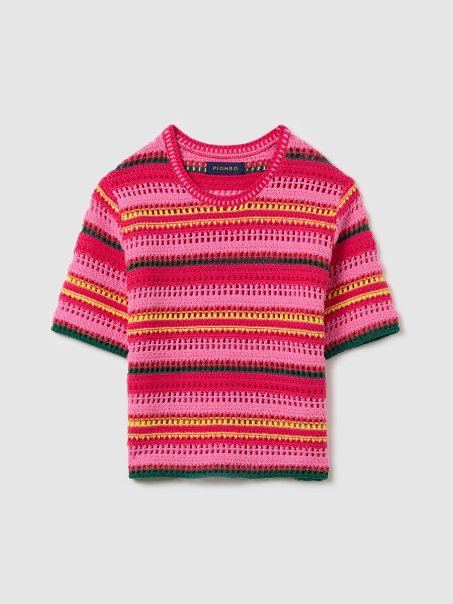 Multicoloured striped crochet sweater_4