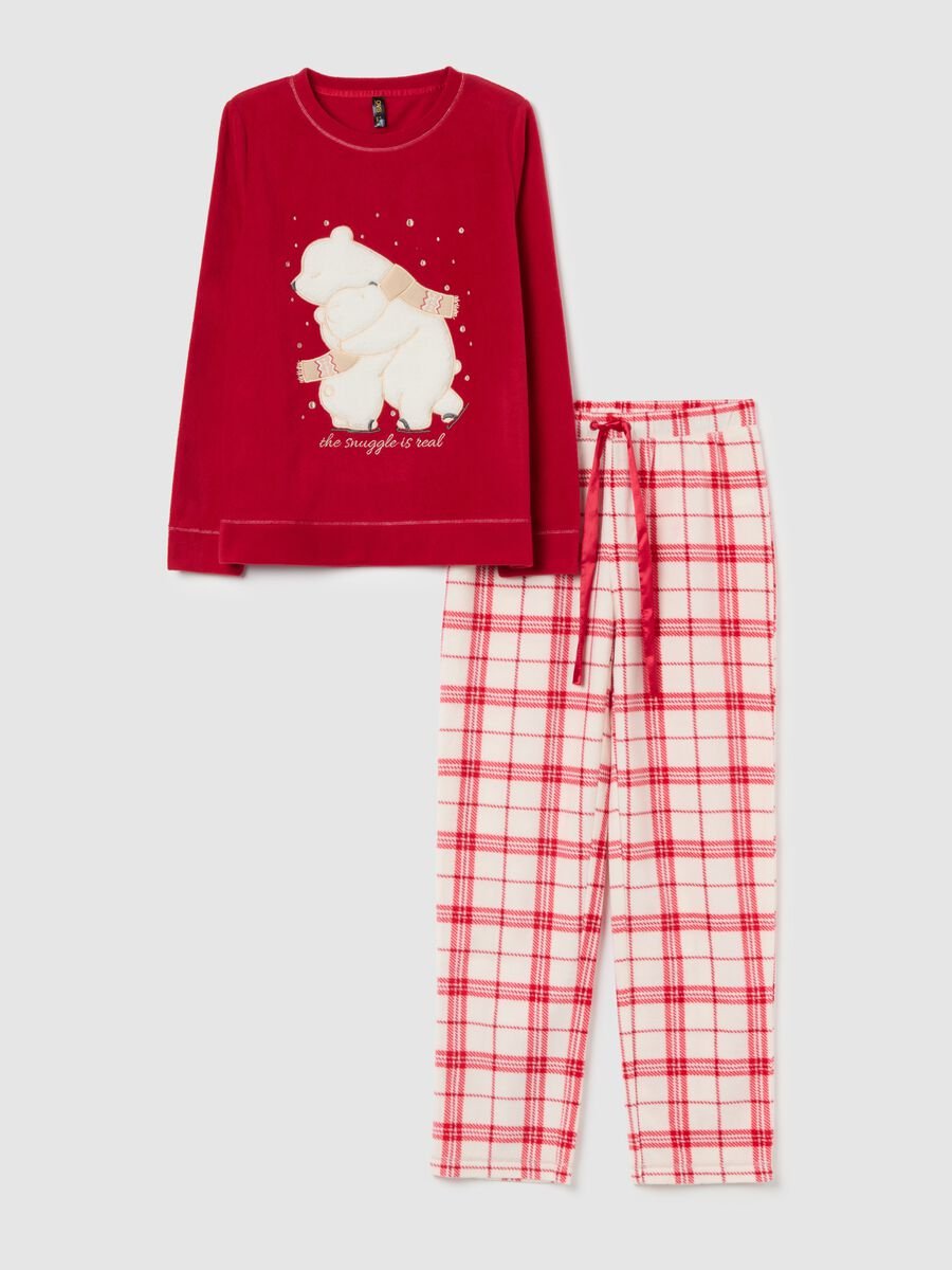 Multicolour plaid Christmas pyjamas regular fit with print_4