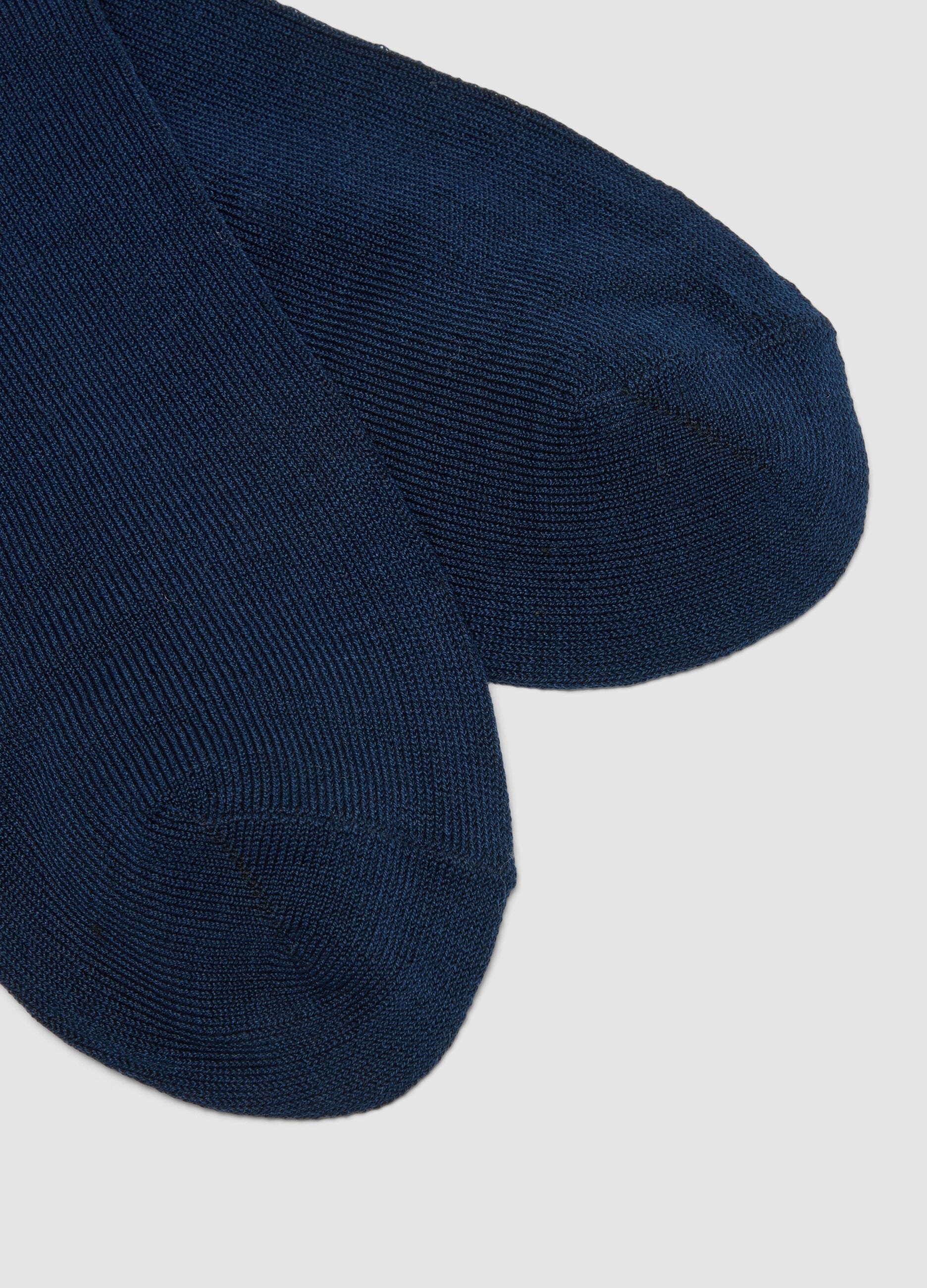 3-pack of blue organic cotton ankle sports socks