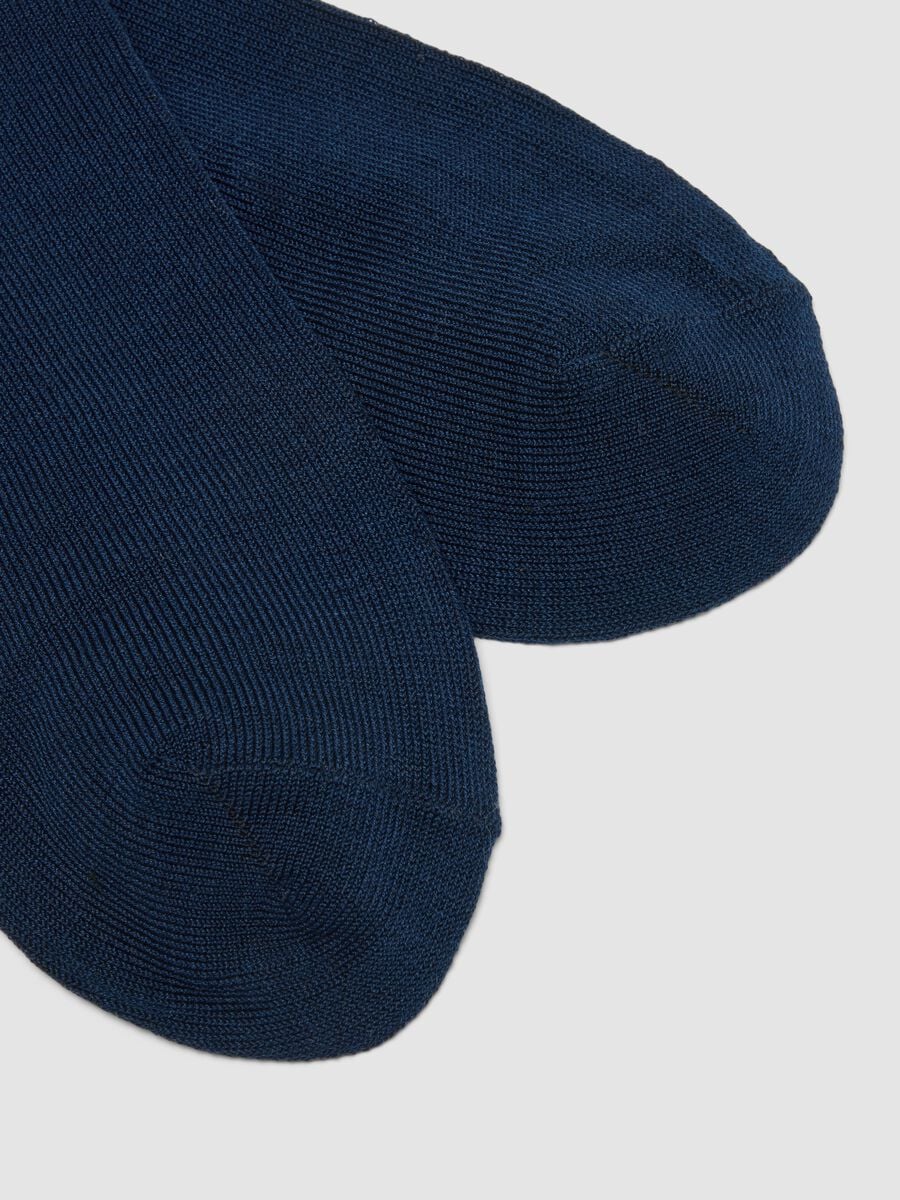 Tripack di calze sportive blu alla caviglia in cotone organico_1