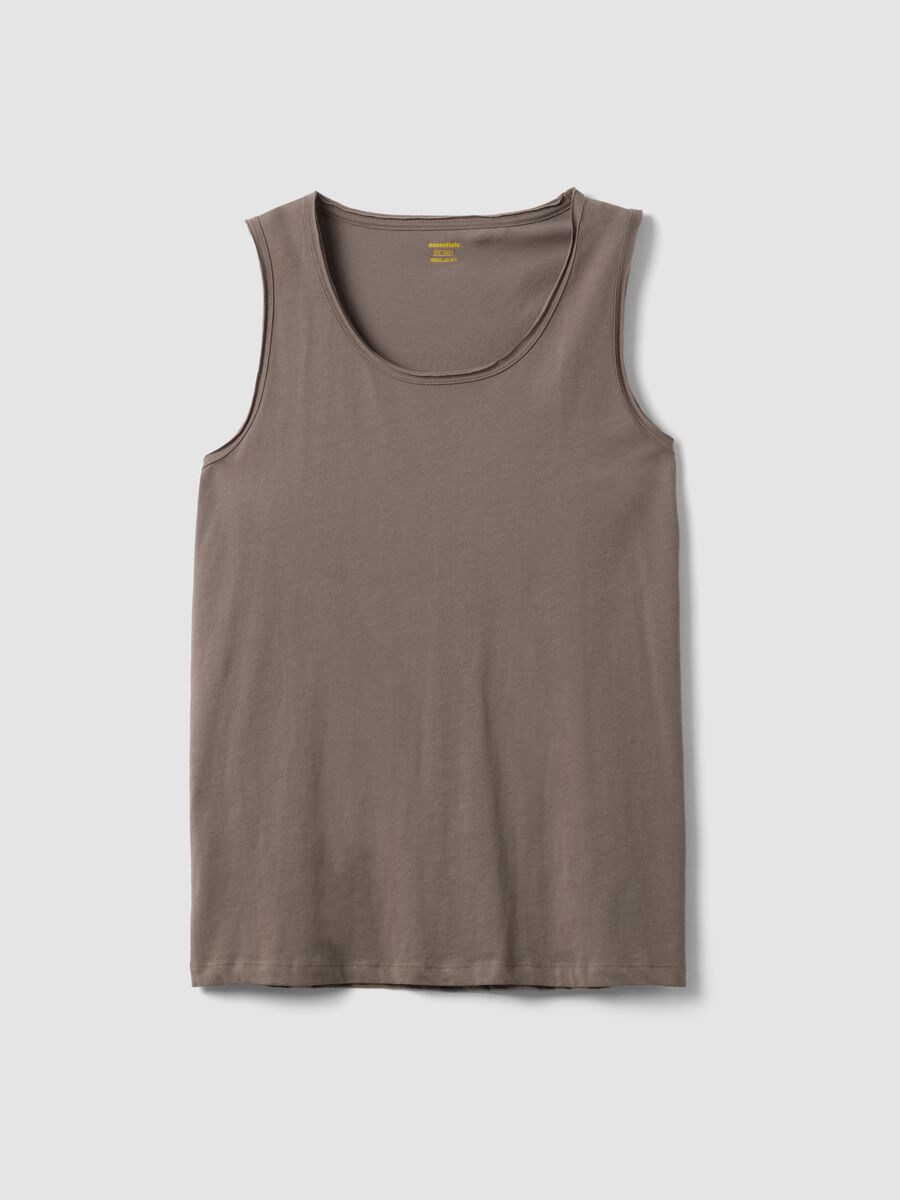 Canotta grigia in puro cotone_4
