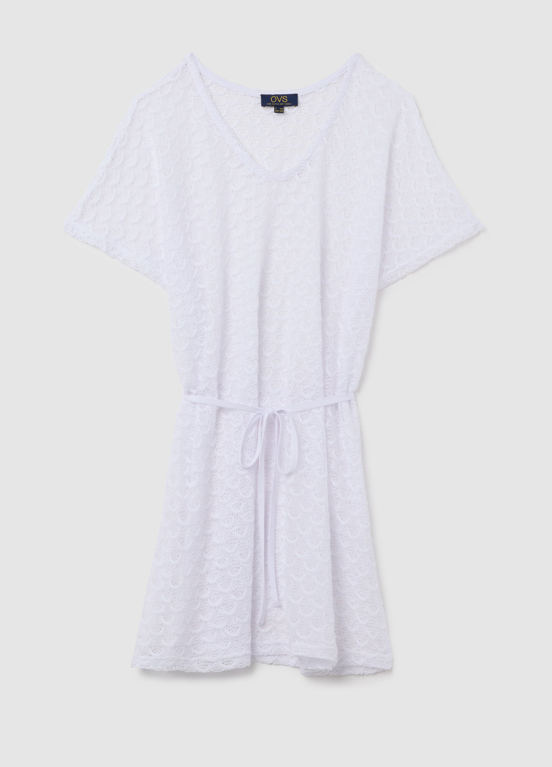 Abito corto da donna in bianco regular fit