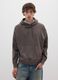 Oversized brown cotton blend sweatshirt_2