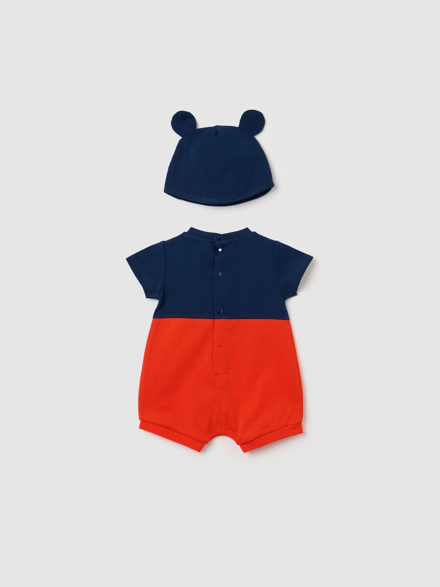 Cotton Mickey Mouse Romper with Hat_1