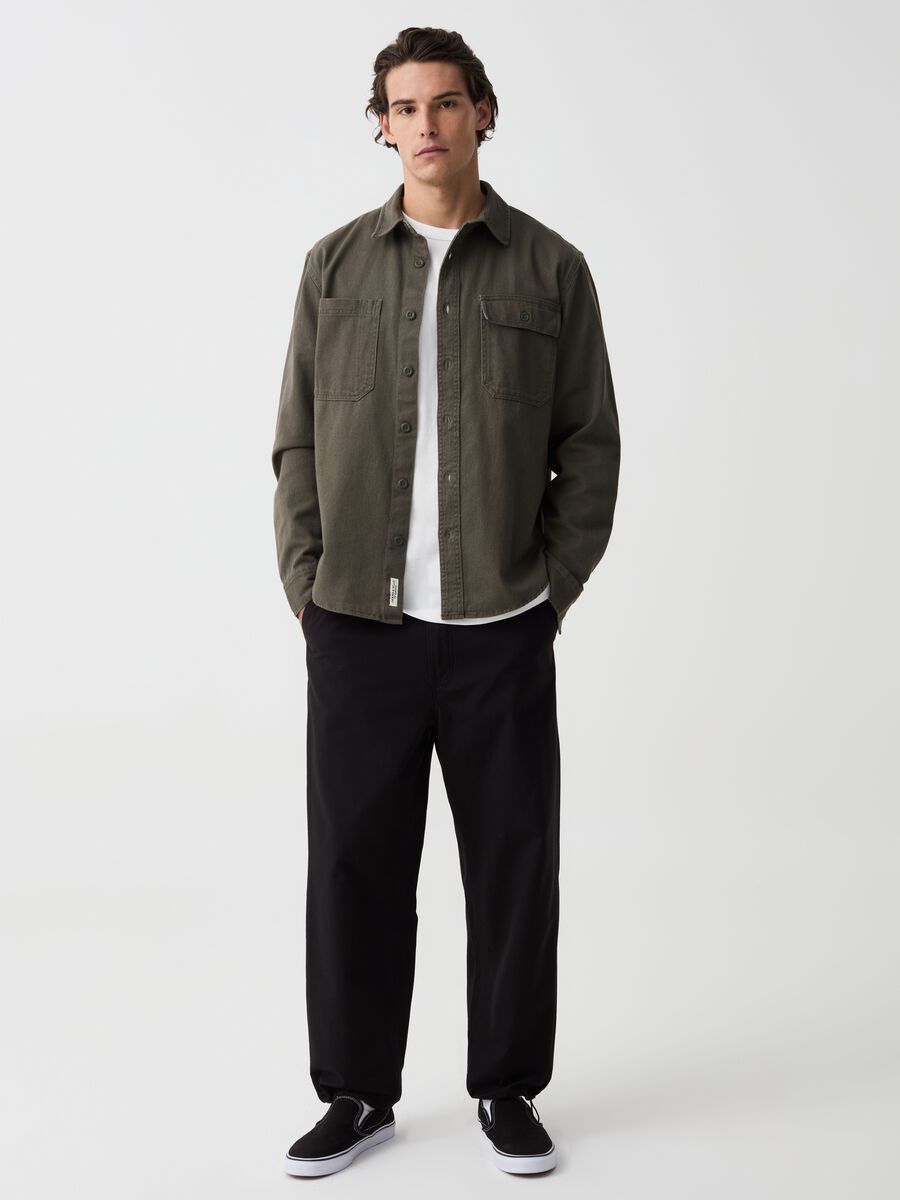 Jogger chino trousers in cotton_0