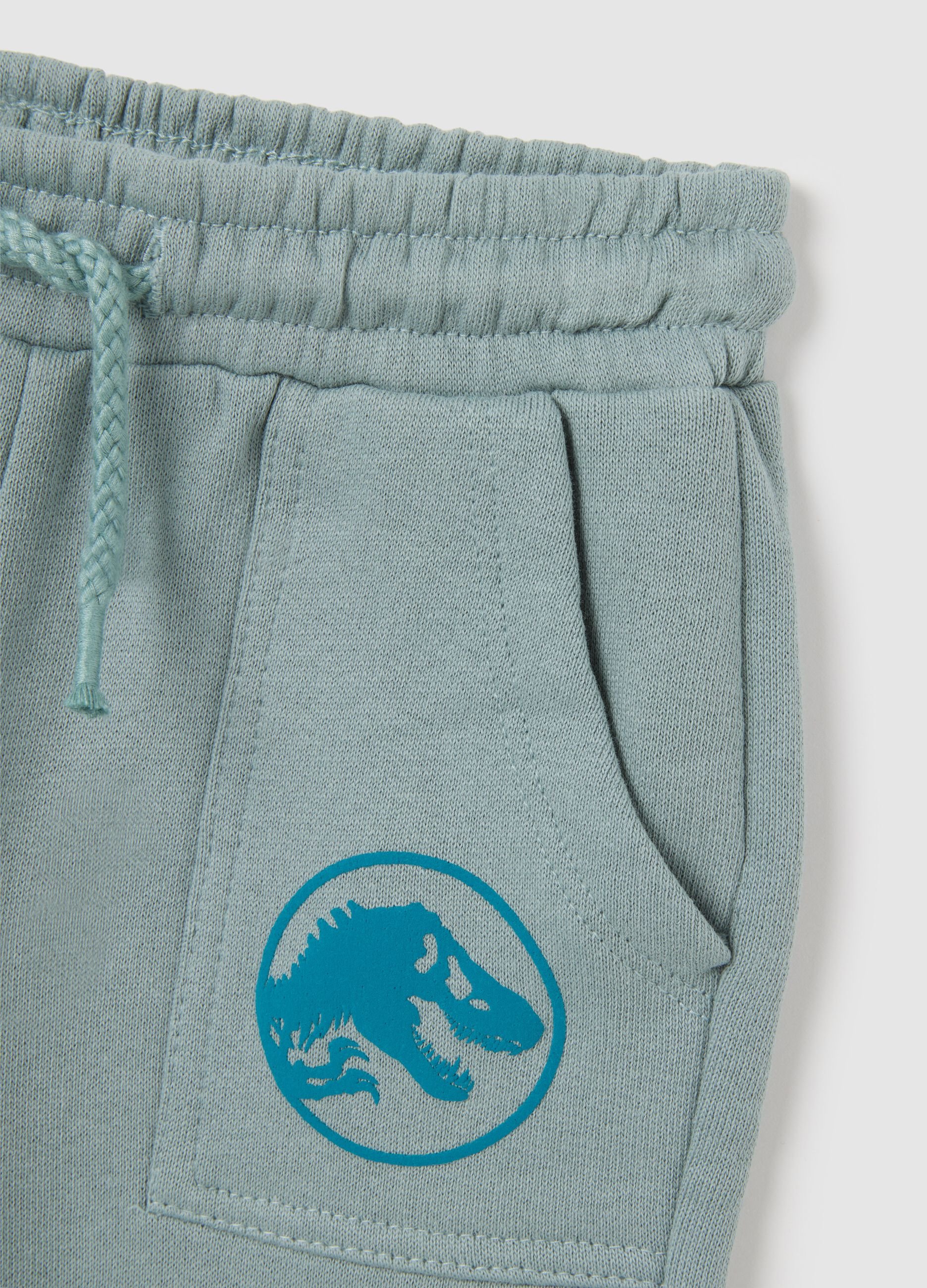 Jogging set in puro cotone con stampa dinosauri