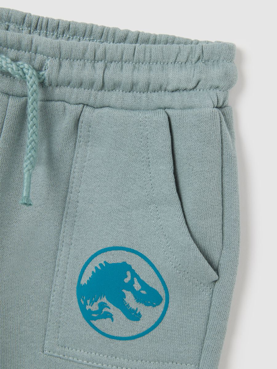 Jogging set in puro cotone con stampa dinosauri_2