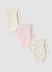 3-pack ivory and light pink organic cotton crew-neck bodysuits_1