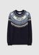 Save the Children Christmas Jumper with Blue Jacquard Pattern_4