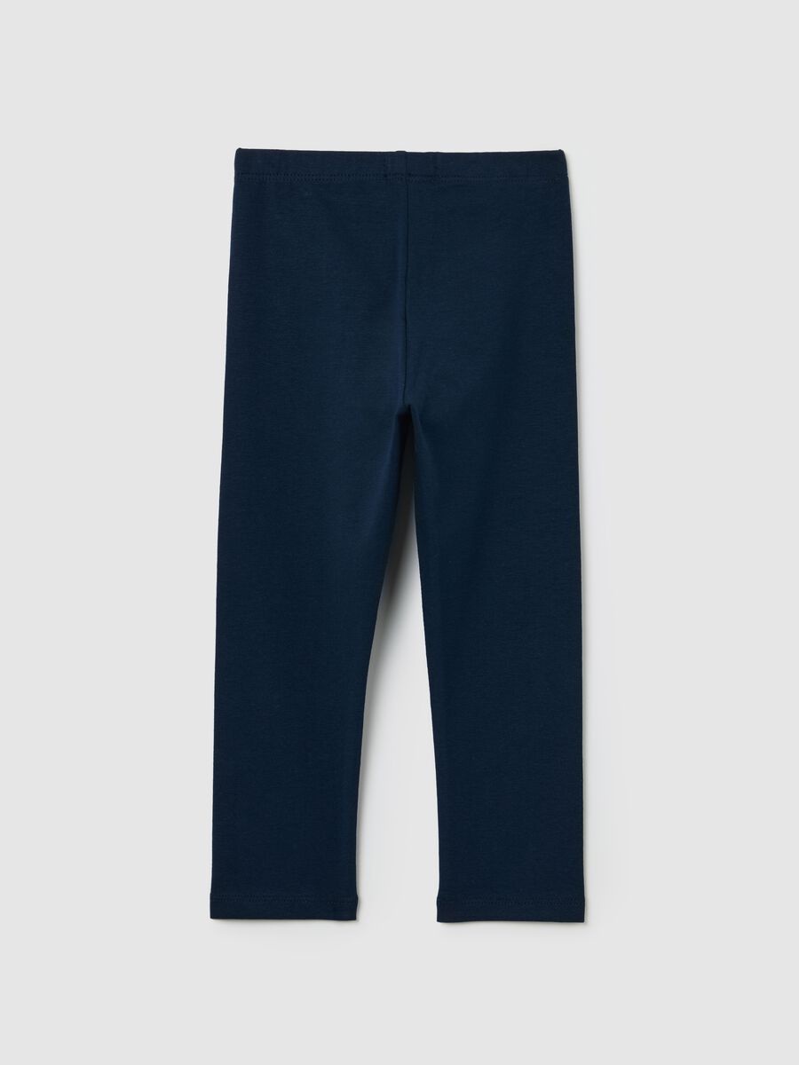 Blue leggings with glitter shell_1