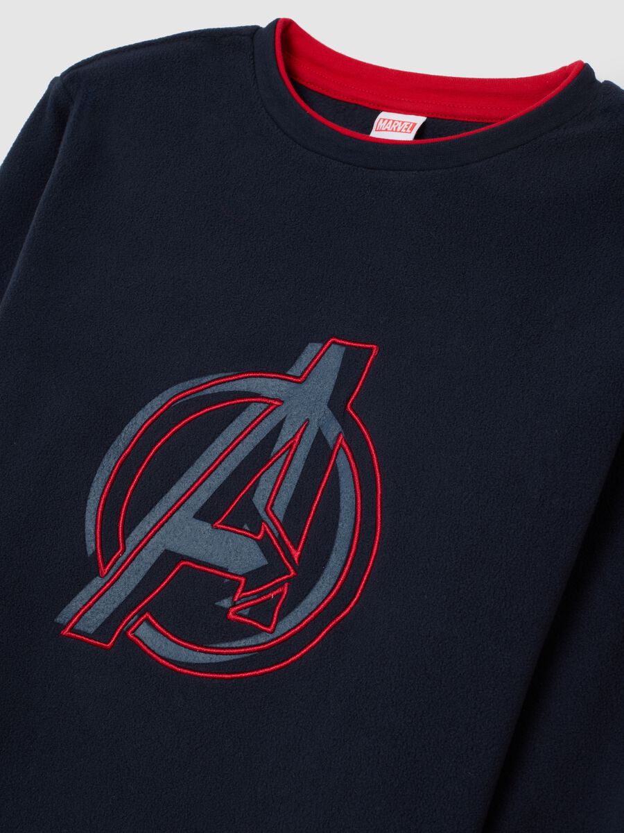 Boys' Pyjama in Multi-Colour Fleece Blend Regular Fit_2