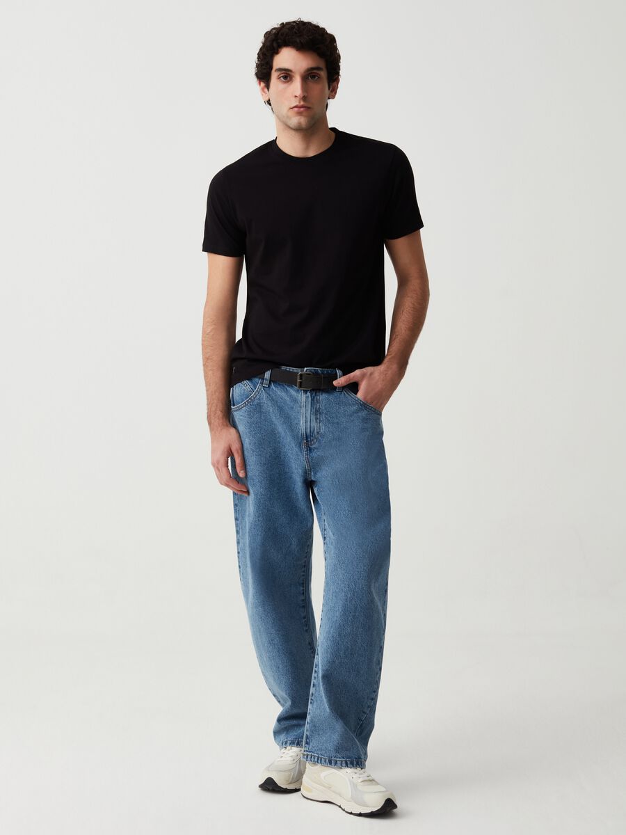 Organic cotton T-shirt with round neck_0