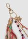 Pink keyring with floral scarf and charms_2