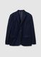Regular fit blue stretch fabric blazer_0