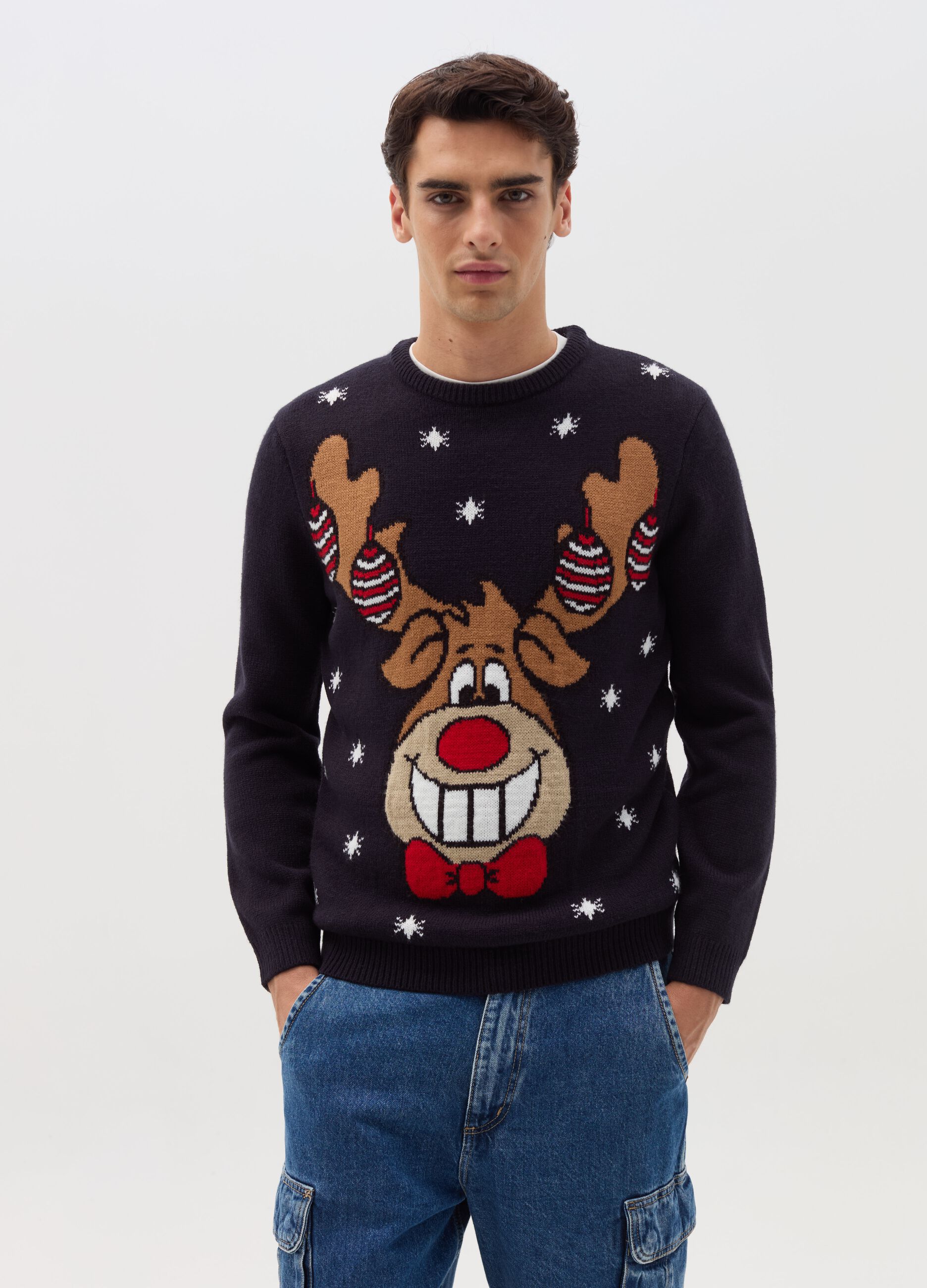 Maglione natalizio uomo ovs sale