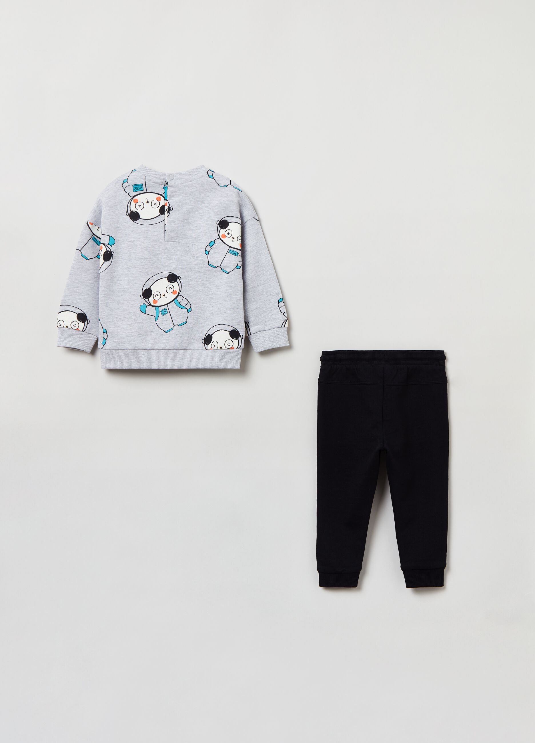 Jogging set in cotone con stampa_1