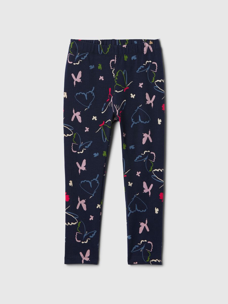 Printed stretch cotton leggings_0