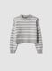 Grey striped viscose-blend crew-neck jumper_3
