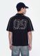 Black pure cotton oversized short-sleeve polo shirt_2