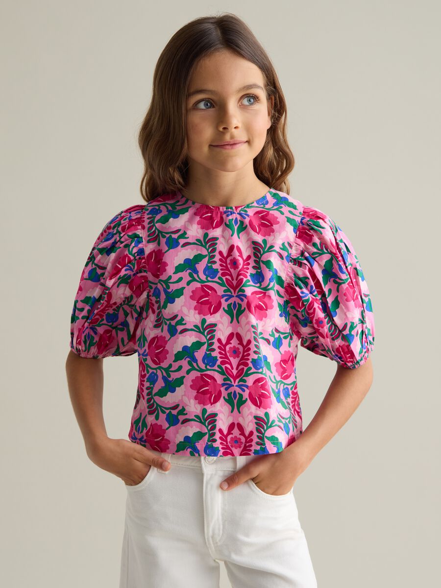 Multicolour regular fit pure cotton girls' blouse_0