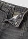 Grey wide-leg pure cotton jeans with star details for girls_2