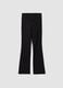 Black flared trousers in stretch viscose_6