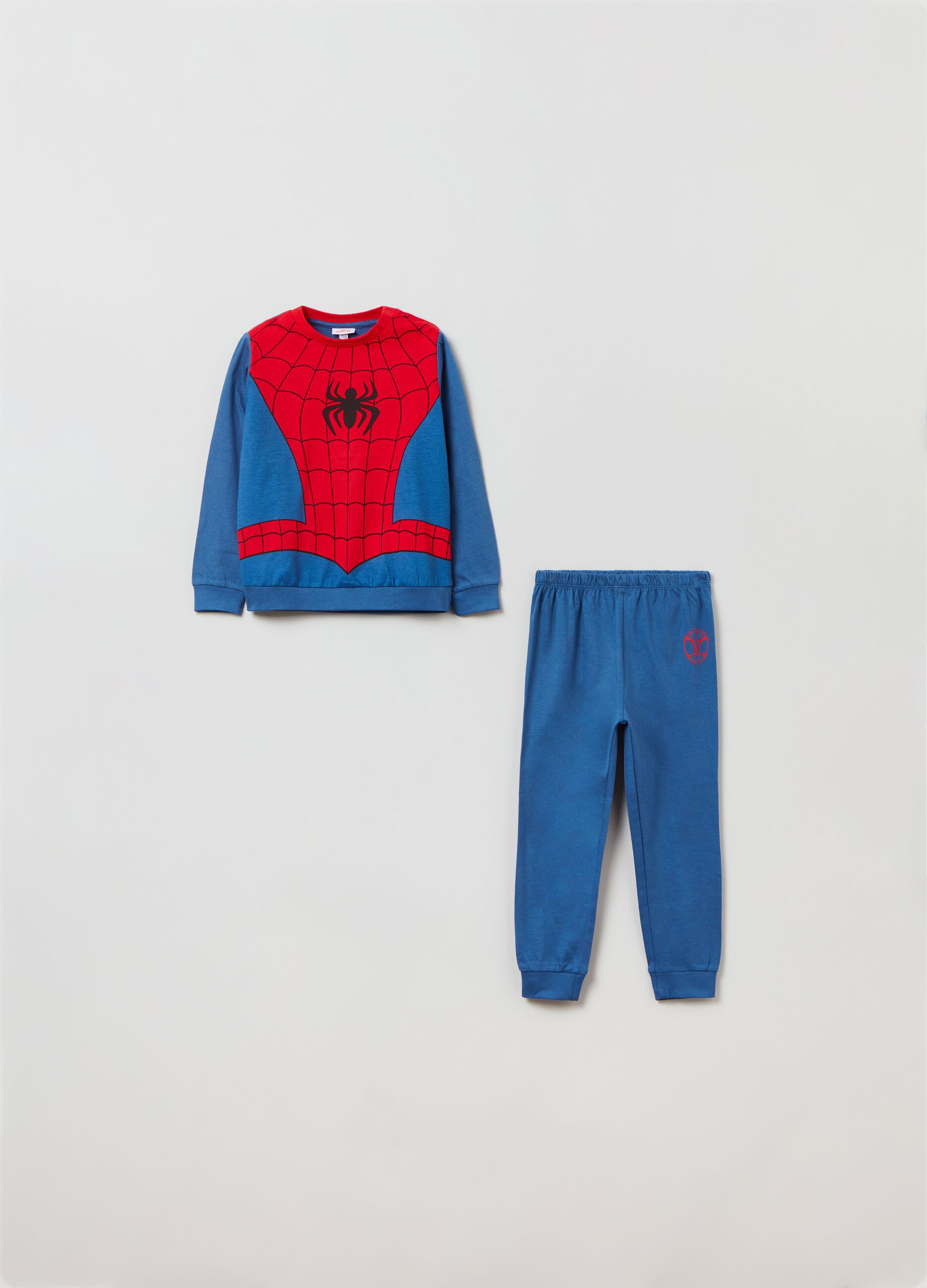 Pigiama in cotone con stampa Spidey