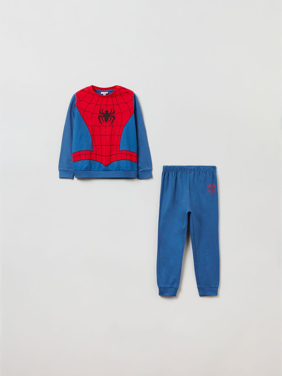 Pigiama in cotone con stampa Spidey_0