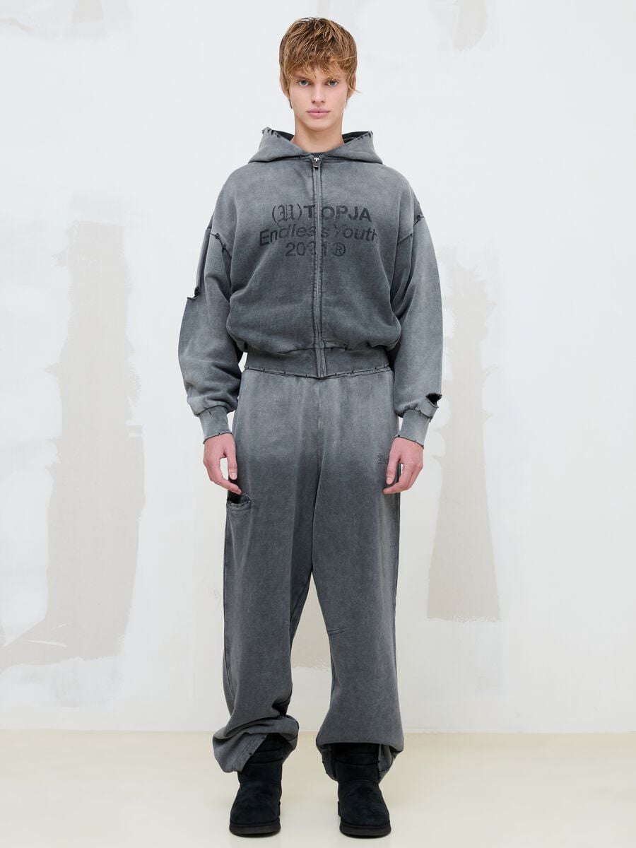 Full-zip Hoodie Sunfaded Grey_2
