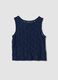 Blue stretch-fabric tank top_0