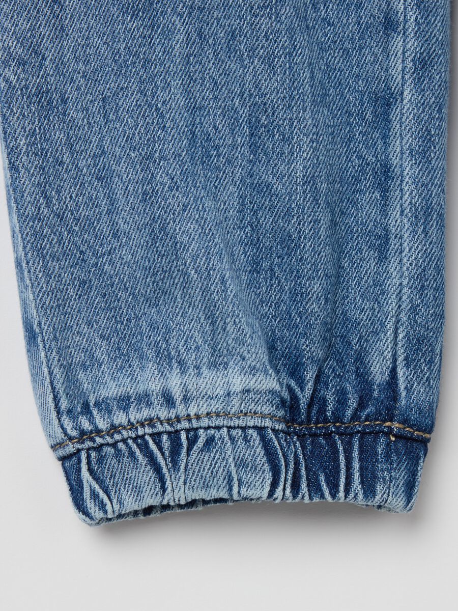 Denim joggers with drawstring_3