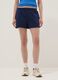 Short blu in misto cotone con vita elasticizzata_1